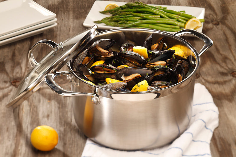 Premium Steel Induction 20cm X 13cm 4L Cooking Pot With Lid