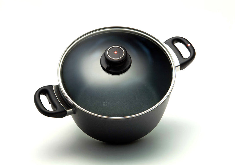 Swiss Diamond HD 5.2L 24cm Nonstick Casserole with Glass Lid