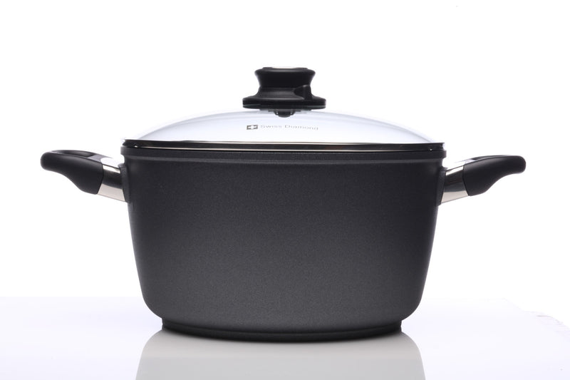Swiss Diamond HD 5.2L 24cm Nonstick Casserole with Glass Lid