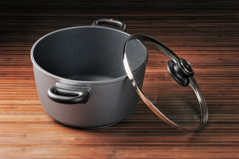 Swiss Diamond HD 5.2L 24cm Nonstick Casserole with Glass Lid