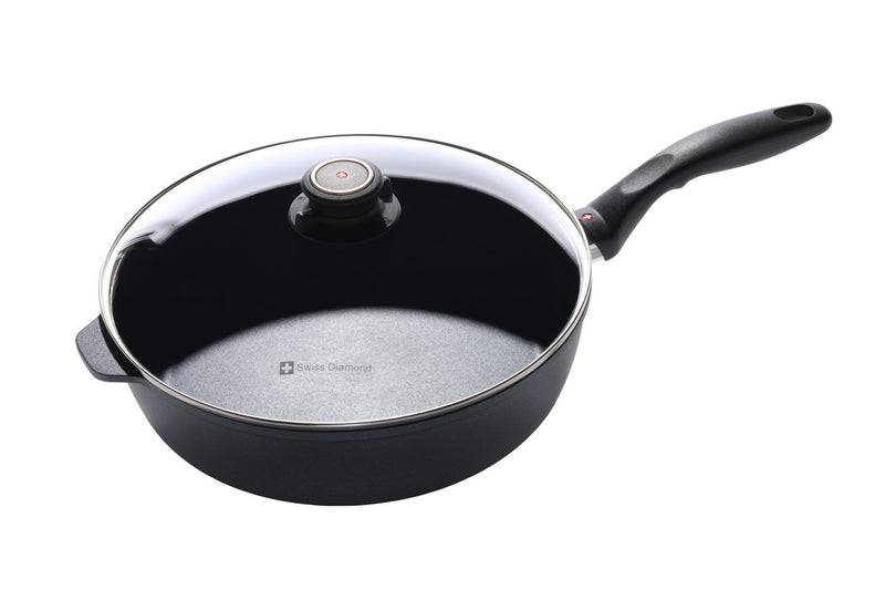 HD Nonstick DEEP Frypan Saute with glass vented lid 28cm x 7.5cm 4.2L