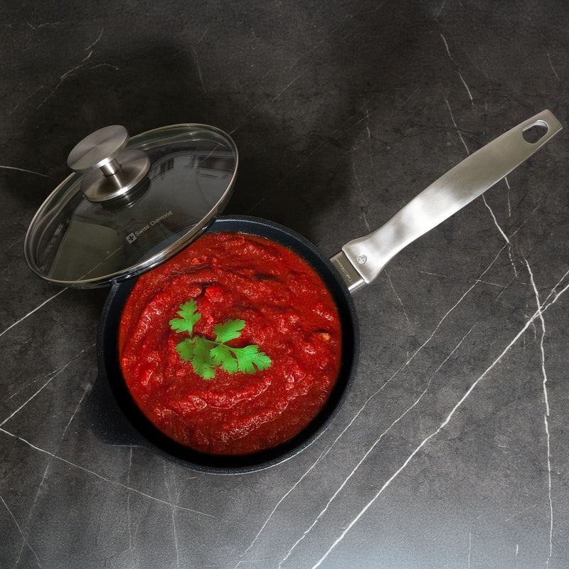 CXD Induction 18x9.5cm 2L saucepan with glass vented lid