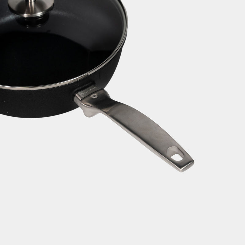 CXD Induction 24x7.5cm 3L deep saute pan with glass vented lid