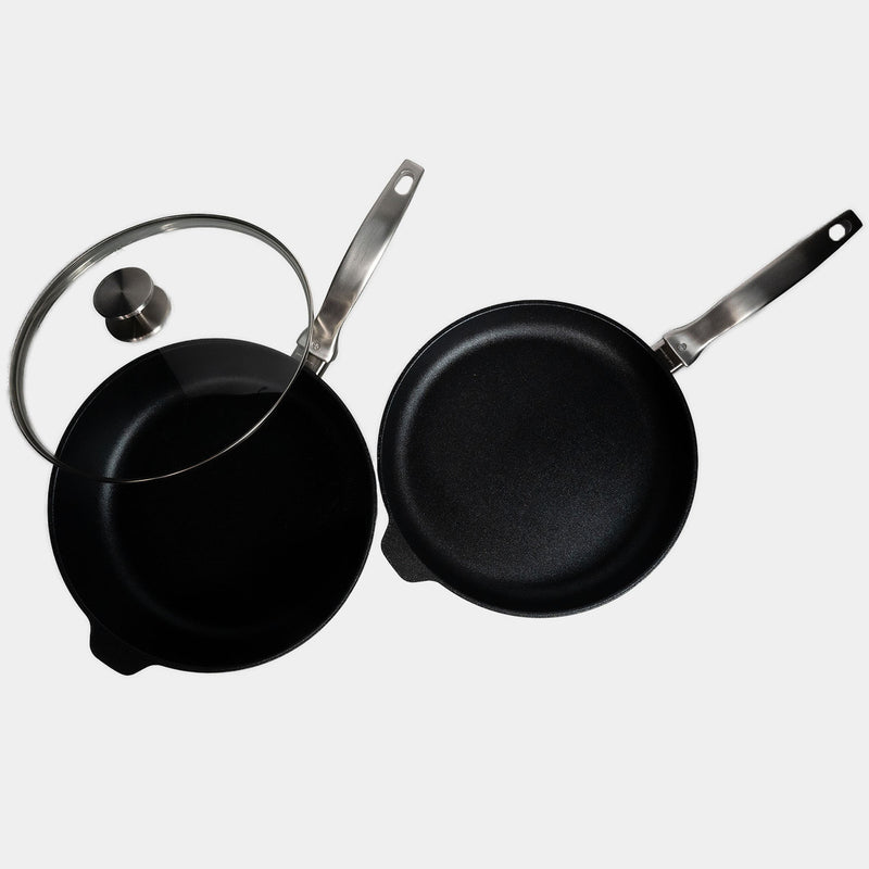 CXD Induction 2 piece set 28cm fry pan and 28cm saute pan with lid (fits both)
