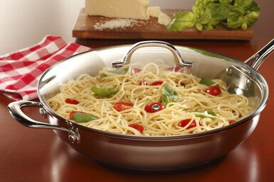 Premium Steel Induction 32cm X 6.5cm 4.8L Saute Pan With Lid