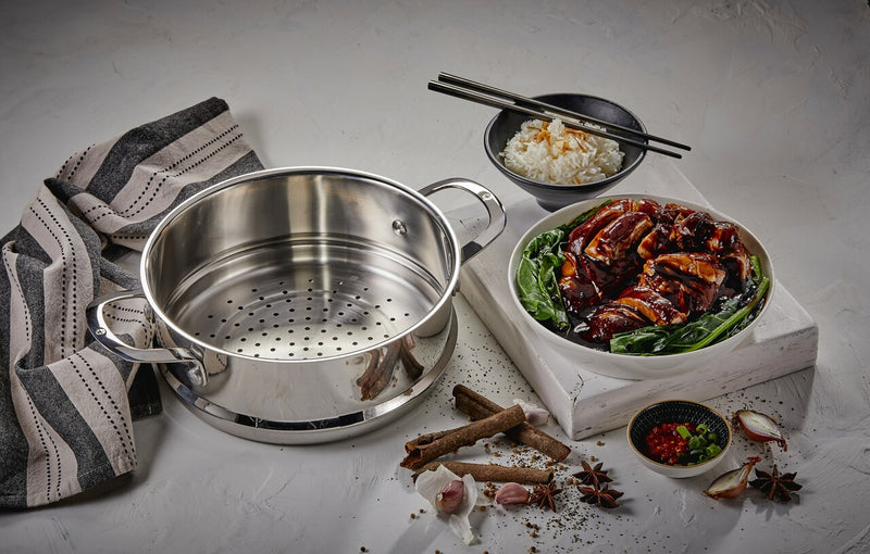 Premium Steel Induction DLX 24cm Steamer (No Lid)