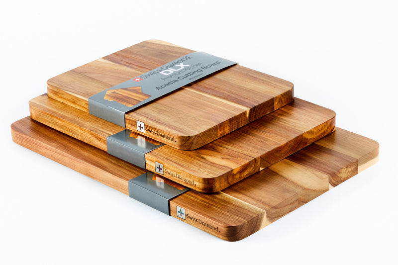 SWISS DIAMOND DLX  LONG-GRAIN ACACIA CUTTING BOARD 40x30x3CM