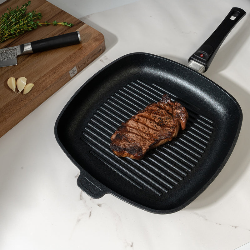 XD Induction 28 x 4cm square GRILL PAN w/Detachable Handle
